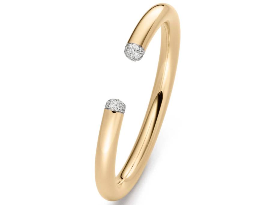 Flix.Flex Armreif rund Roségold 7mm mit Brillanten