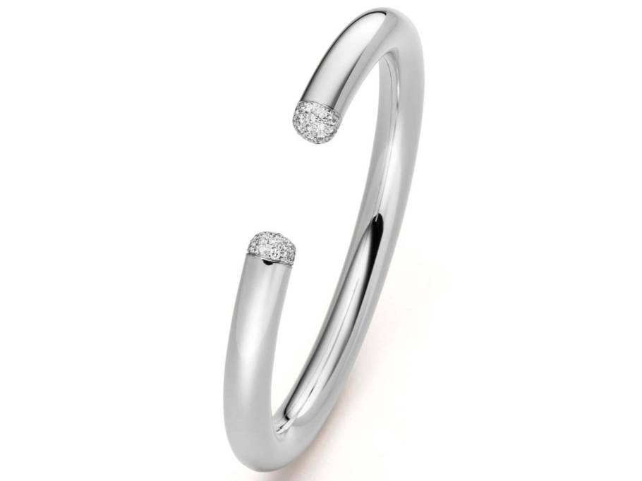 Flix.Flex Armreif rund Weißgold 7mm mit Brillanten