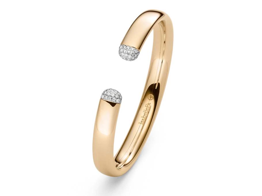 Flix.Flex Armreif oval Roségold 9mm mit Brillanten 