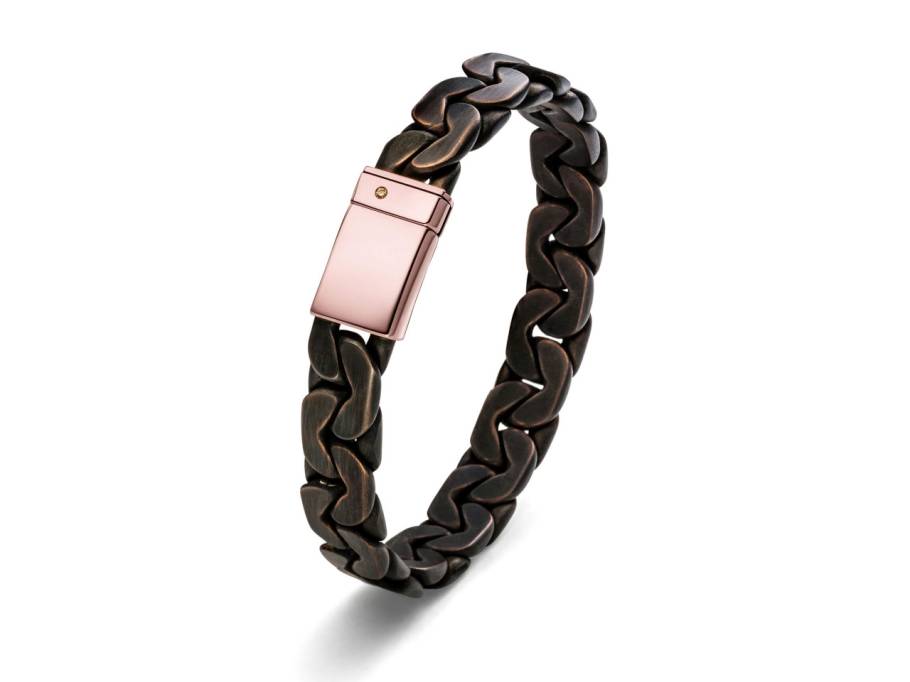 Meander Armband Bronze mit Verschluss Rouge Royal