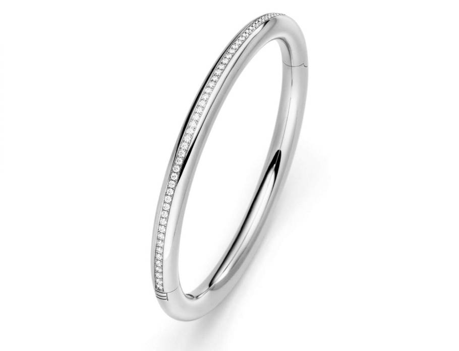 Rotonde Armreif Weißgold 6mm mit Brillanten 0,740ct