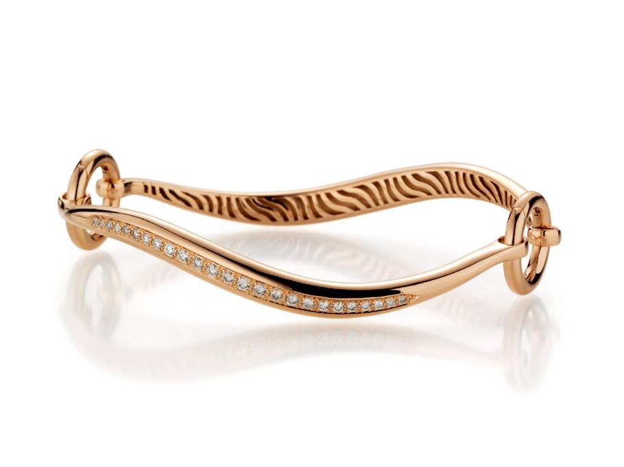 2play Armreif Rosegold 13mm mit Brillanten 0,330ct