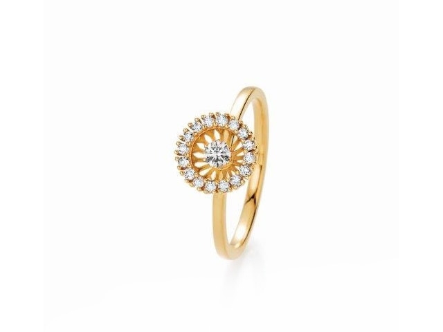 Swing Boho Ring Small Gelbgold mit Brillanten 0,244ct