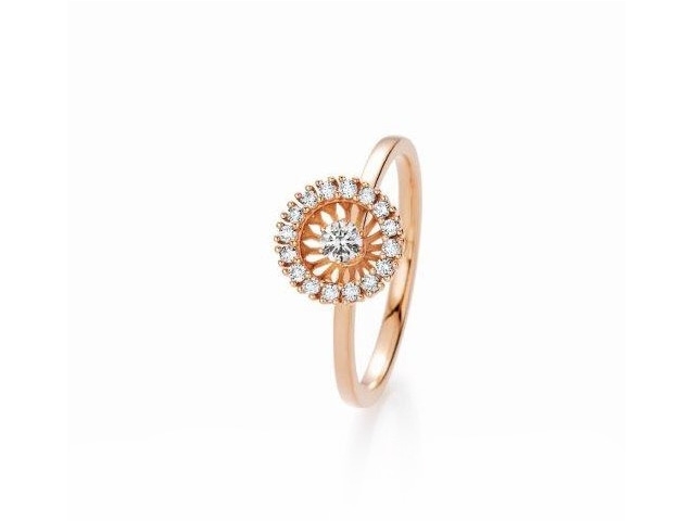 Swing Boho Ring Small Roségold mit Brillanten 0,244ct