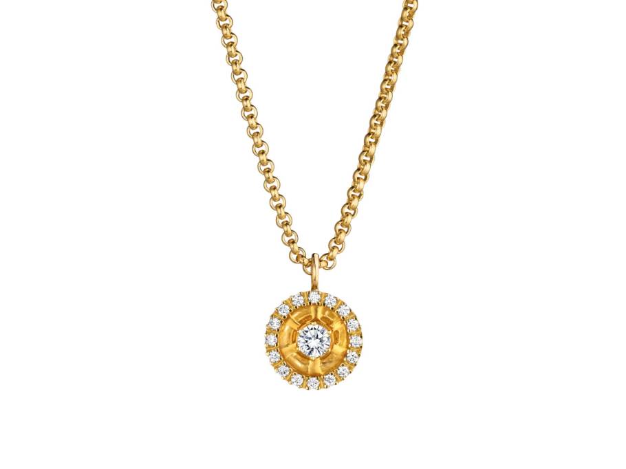 Swing Classico Kette mit Anhänger Gelbgold 42cm mit Brillanten 0,180ct