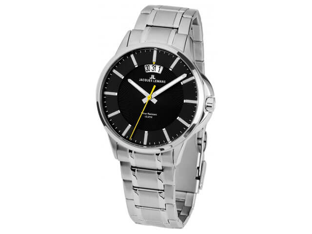 Quarz Sydney  Edelstahl schwarz Edelstahlband