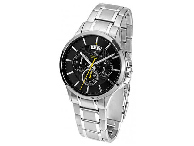 Quarz Sydney   Chrono   Edelstahl schwarz Edelstahlband