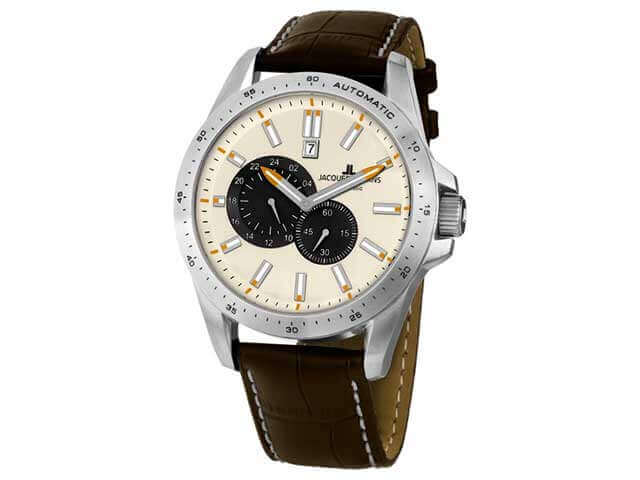Automatik Liverpool  Edelstahl beige Lederband