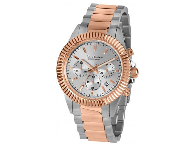 La Passion Quarz Chrono IP bicolor rosé Edelstahl silber Edelstahlband