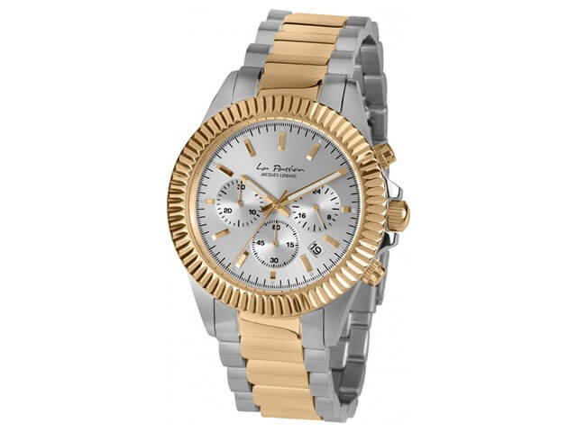 La Passion Quarz  Chrono    IP bicolor gelb Edelstahl silber Edelstahlband