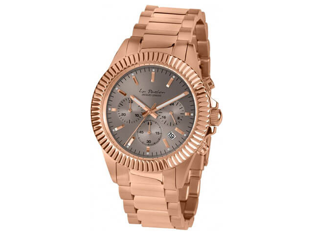 La Passion Quarz  Chrono    IP rosé Edelstahl taupe Edelstahlband