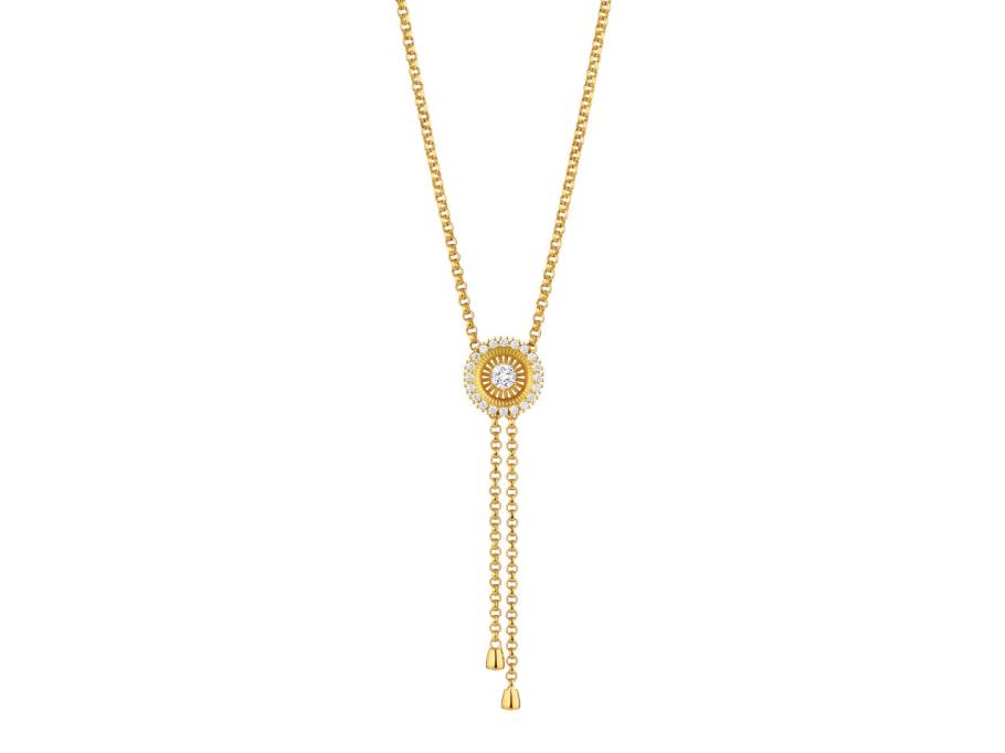 Swing Boho Y-Collier XL Gelbgold 80cm mit Brillanten 1,44ct