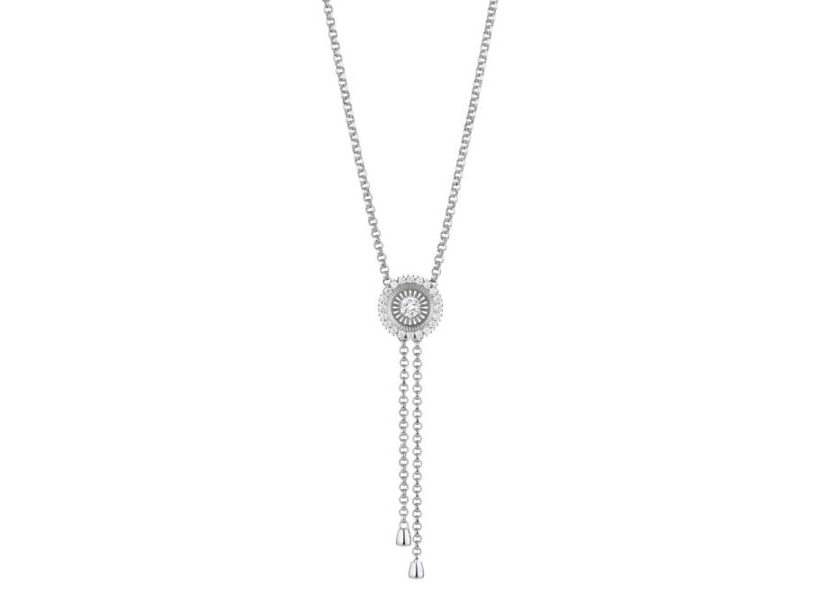 Swing Boho Y-Collier XL Weißgold 80cm mit Brillanten 1,44ct