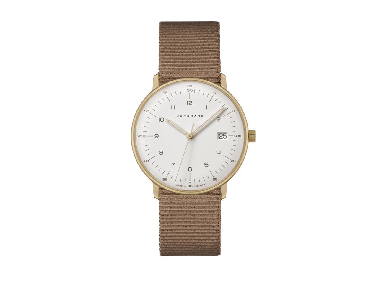 Junghans Max Bill by Junghans Quarz Damenuhr Edelstahl gelbgold