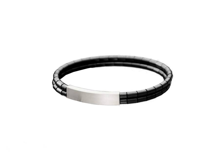 Herrenarmreif Platin Edelstahl 20cm