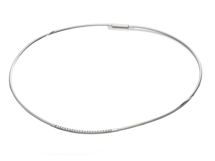 Collier Platin 43cm mit Brillanten 0,330ct