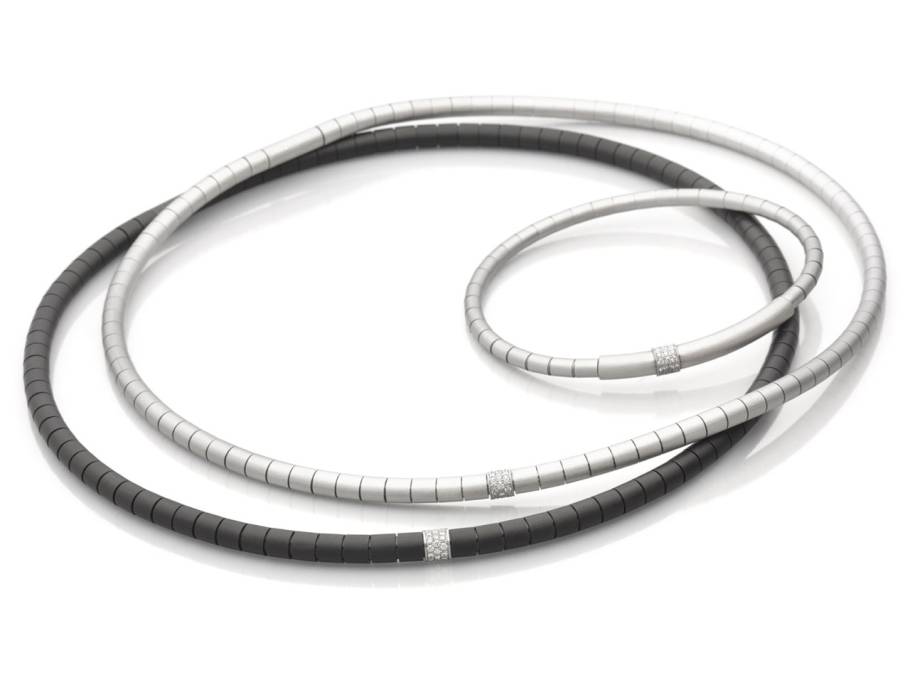 Armband Edelstahl Platin Diamanten