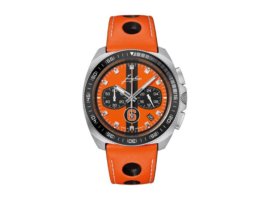 1972 Chronoscope Sports Edition 2026 Quarz Edelstahl 43mm oranges Zifferblatt oranges Lederband limitiert