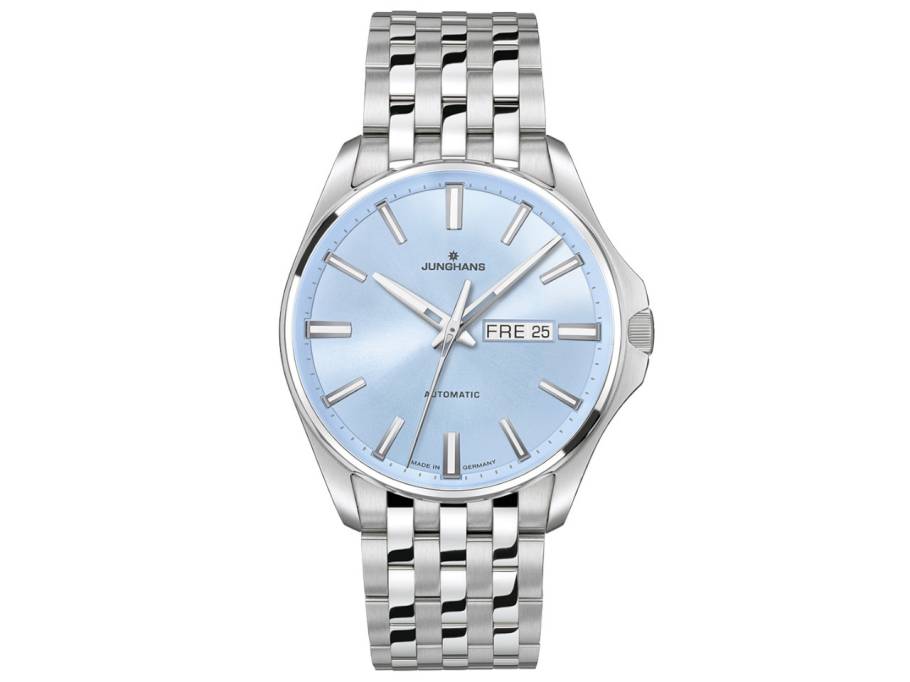 Meister S Automatik Edelstahl 44mm blaues Zifferblatt Metallband