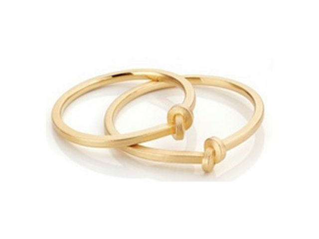 Knoten Pur endlos eng Damenring Gelbgold 1,5mm