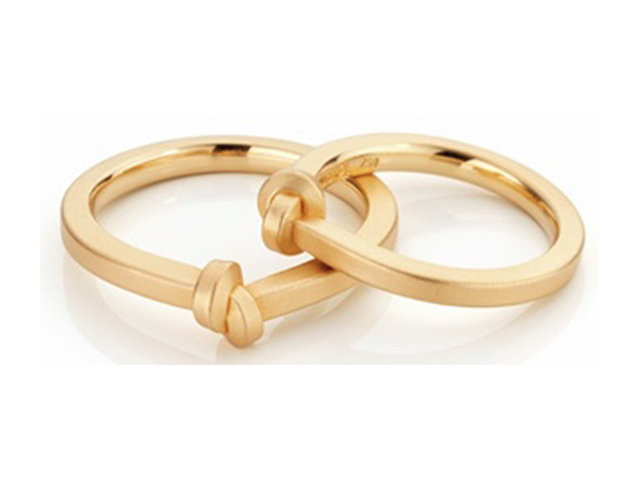 Knoten Pur endlos eng Damenring Gelbgold 2,5mm