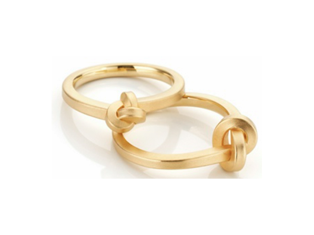 Knoten Pur endlos locker Damenring Gelbgold 2,5mm