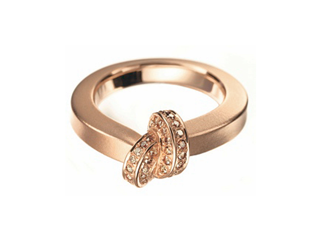 Knoten Brillant endlos eng Damenring Roségold 4,0mm