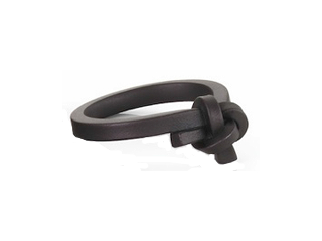 Knoten Pur Seemann Damenring Edelstahl IP schwarz