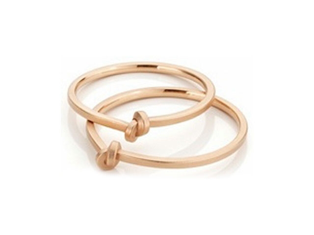 Knoten Pur endlos eng Damenring Roségold 1,5mm