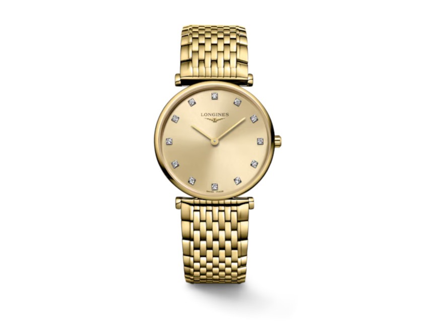  La Grande Classique Damenuhr S goldfarben Diamanten Metallband 
