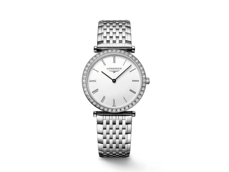 La Grande Classique De Longines Edelstahl 29mm weiß Edelstahlband