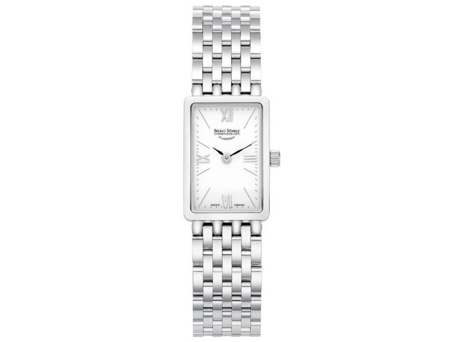 La Traviata Quarz Edelstahl weiß Metallband