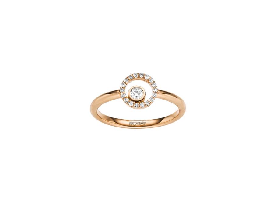 Panta Rhei Ring Roségold mit Brillanten 0,17ct