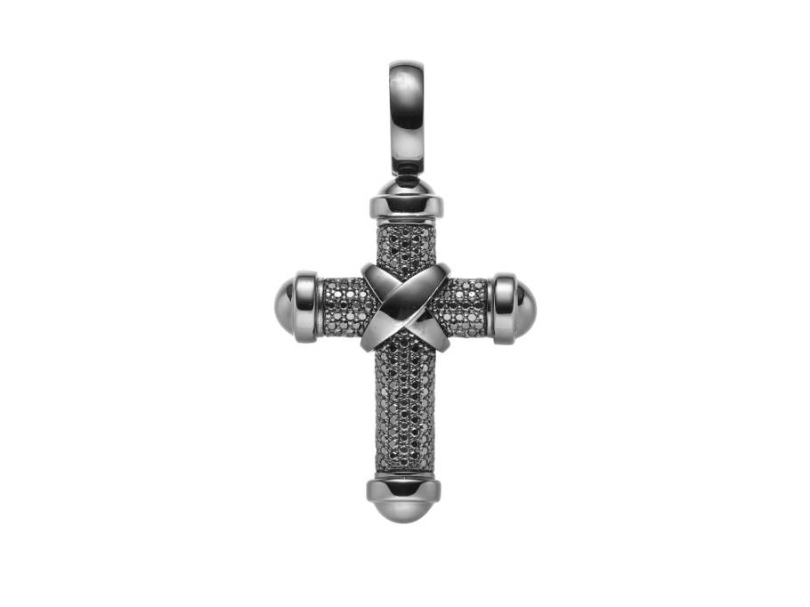 Crosses Anhänger mittel Weißgold mit Brillanten 1,14ct