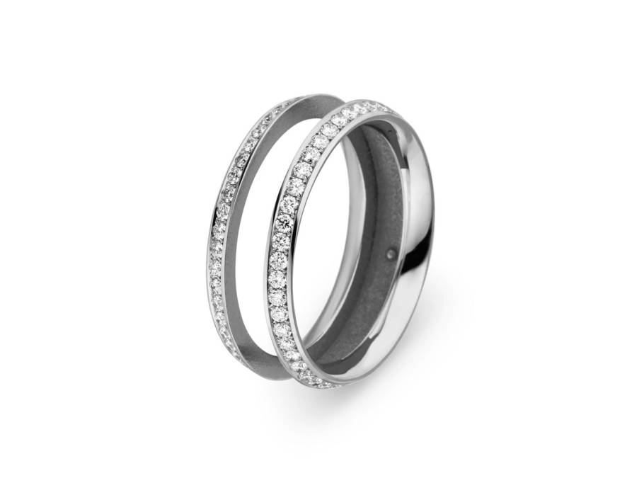   Liberté Jackett Memory-Ring Weißgold mit Brillanten 0,50ct