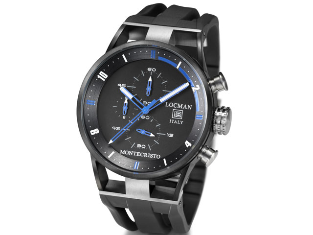 Montecristo Chronograph Titan Edelstahl schwarz PVD
