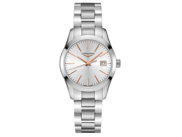 Conquest Classic Damenuhr Quarz Stahl silber Edelstahlband