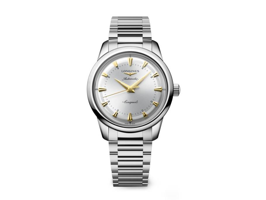 Conquest Heritage Automatik Edelstahl 40mm silbernes Zifferblatt Metallband