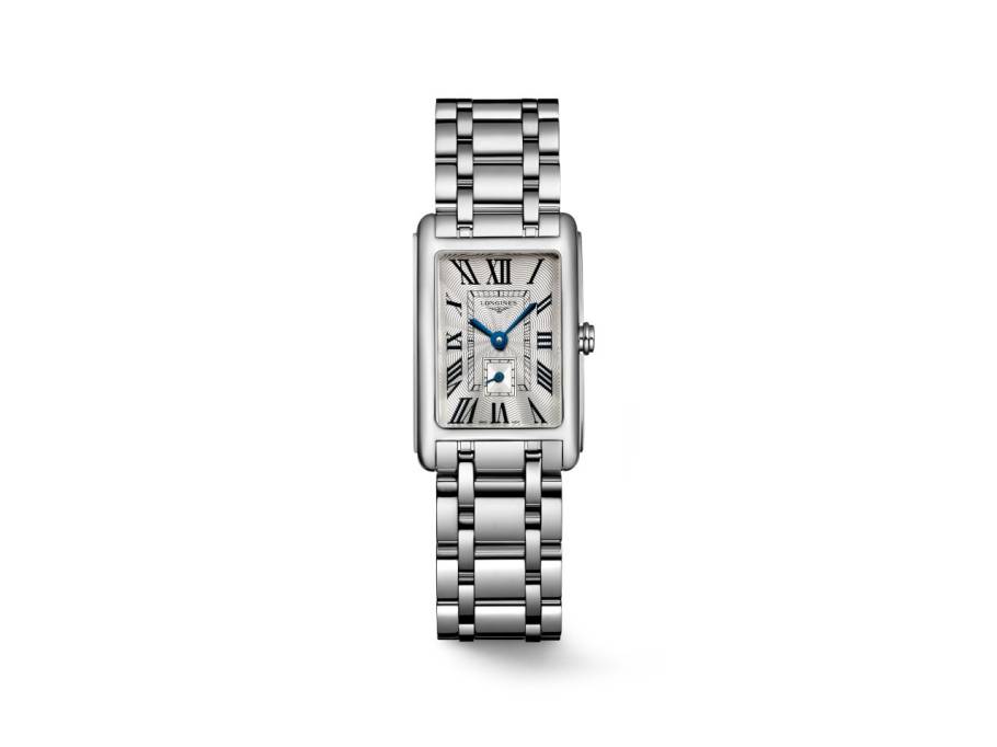 DolceVita Mini Quarz Edelstahl 21x32mm silbernes Zifferblatt römisch Metallband