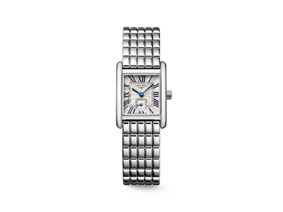 DolceVita   Mini Quarz Edelstahl 22x29mm silbernes Zifferblatt Metallband