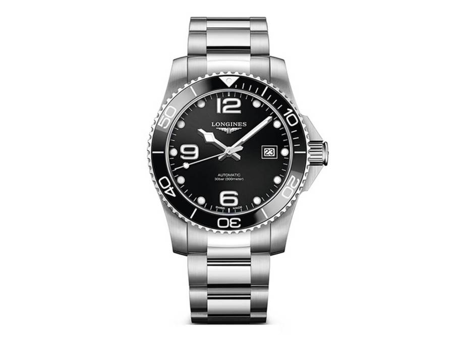HydroConquest Herrenuhr Automatik  41mm Edelstahl Keramiklünette schwarz Metallband