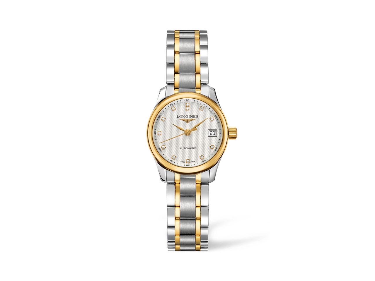 Longines Master Collection Automatik 25 mm Stahl Gold wei