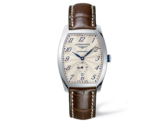 Longines Evidenza Herrenuhr beige arabisch guillochiert kaufen