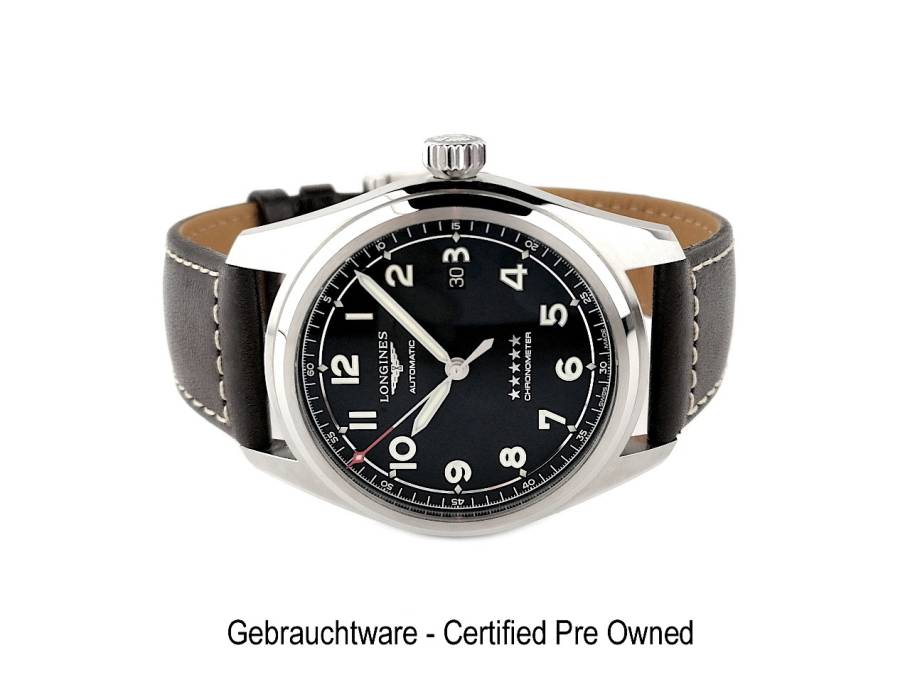 Spirit Automatik Edelstahl 42mm schwarzes Zifferblatt Metallband L38114530 Full Set mit Garantie Occasion