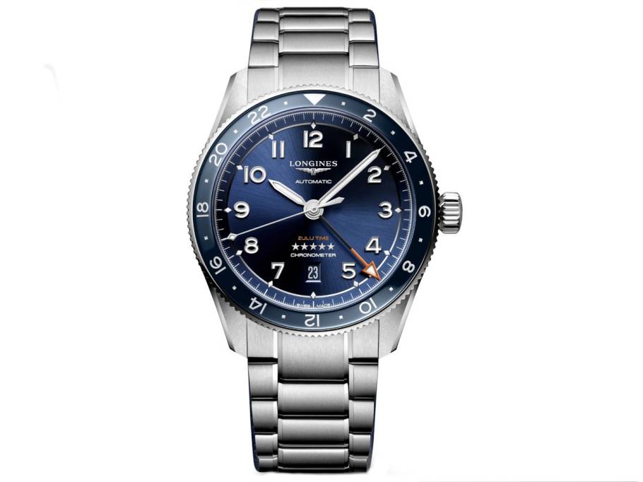 Spirit Zulu Time Automatik Chronometer Edelstahl 42 mm blaues Zifferblatt Metallband