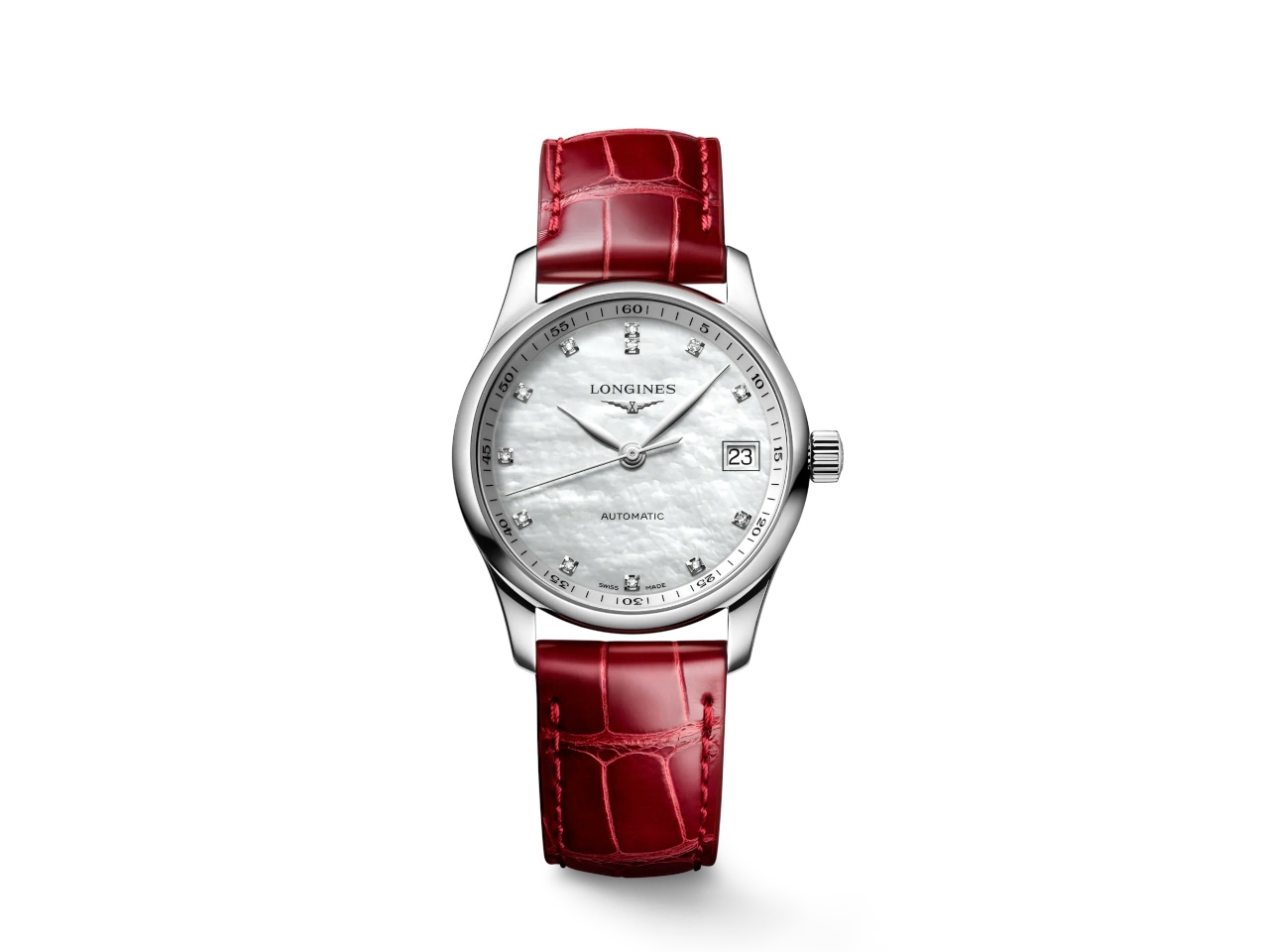 Longines Master Collection Automatik 34 mm Edelstahl Diamanten