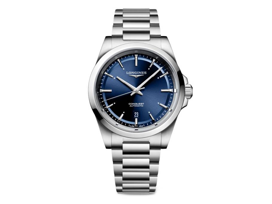 Conquest 2023 Automatik Edelstahl 41mm Zifferblatt blau Metallband