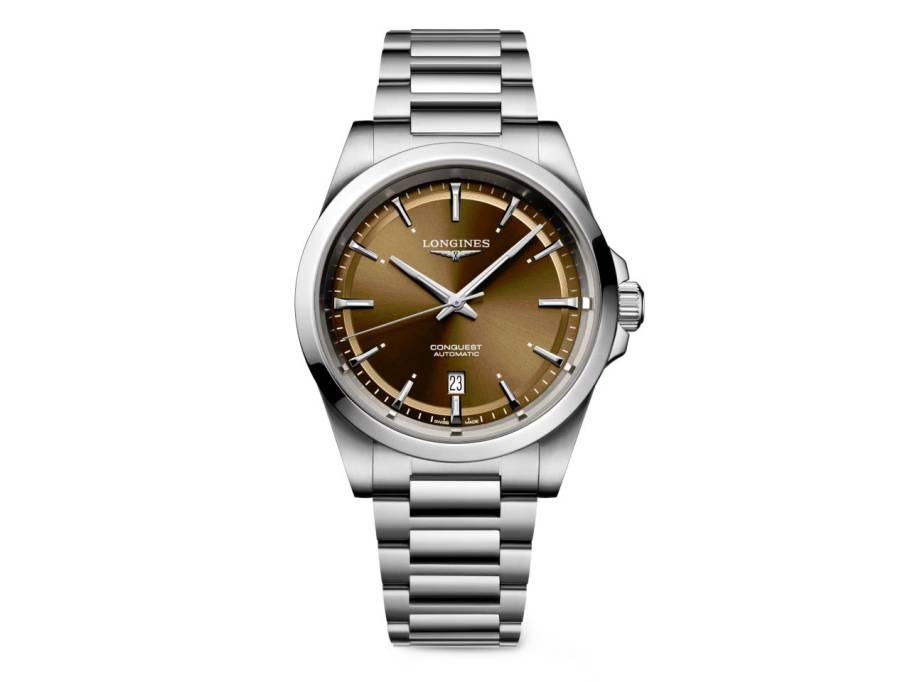 Conquest 2023 Automatik Edelstahl 41mm Zifferblatt braun Metallband