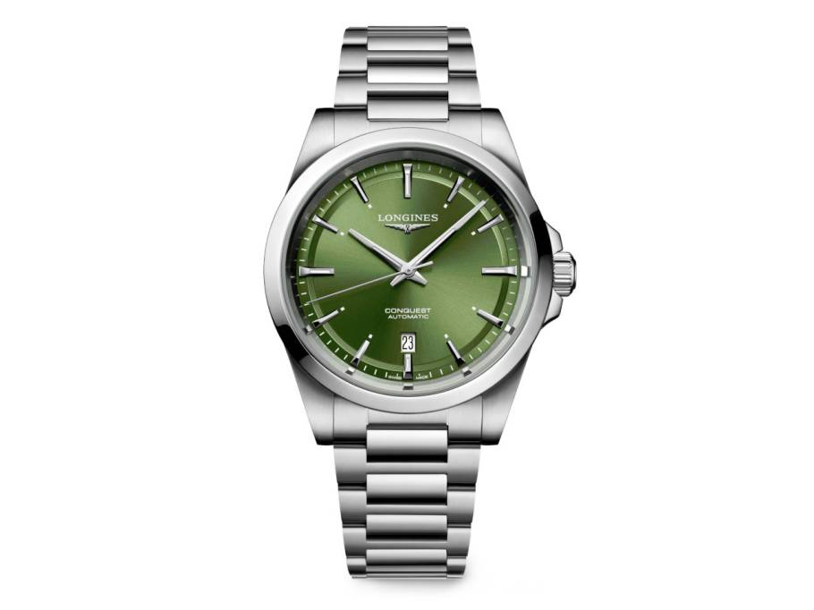 Conquest 2023 Automatik Edelstahl 41mm Zifferblatt grün Metallband