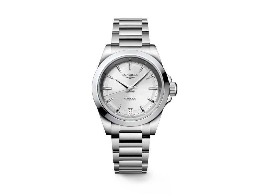 Conquest 2023 Automatik Edelstahl 34mm silber Metallband
